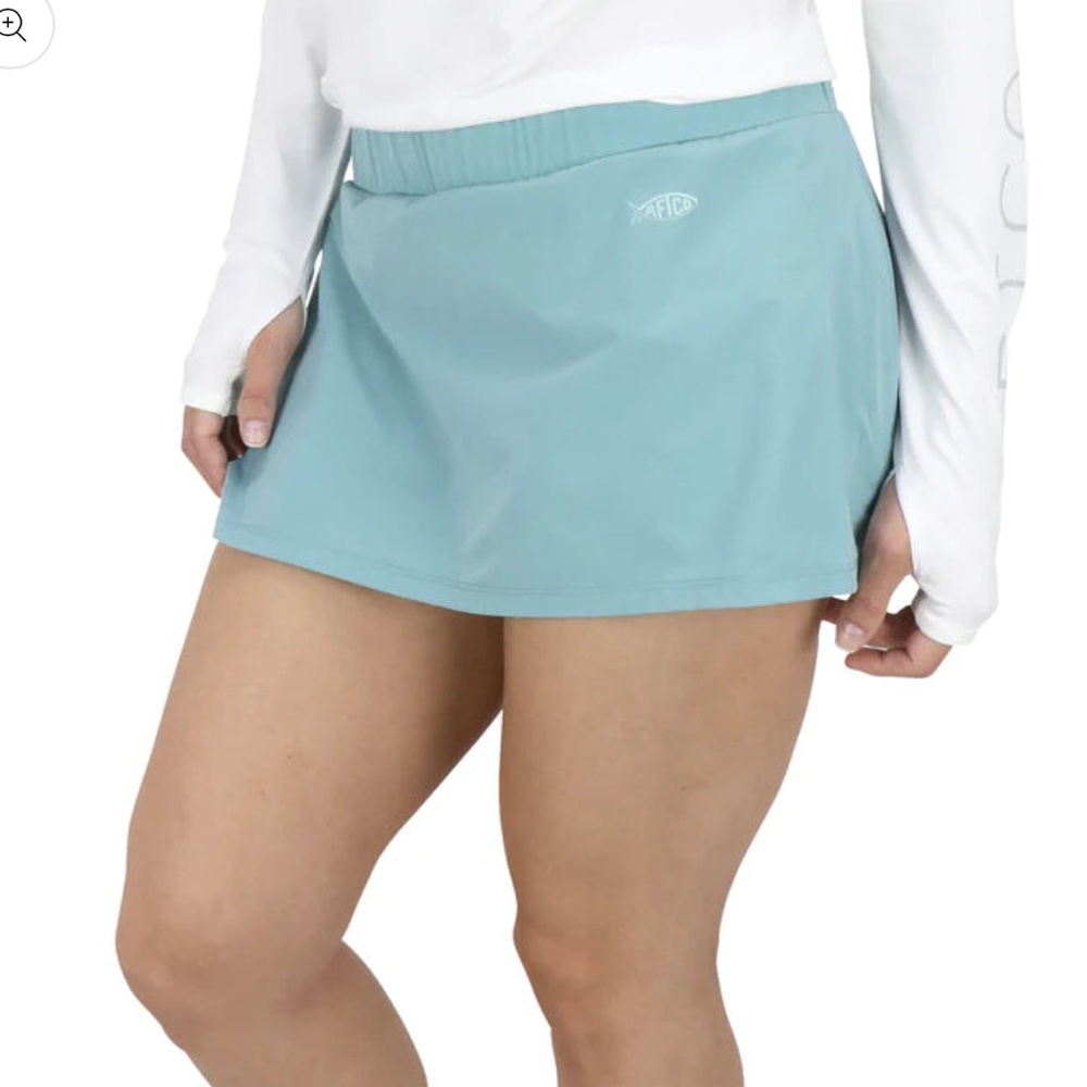 AFTCO Women's Reel Skort Light‎ Pale Aqua Blue Size XL